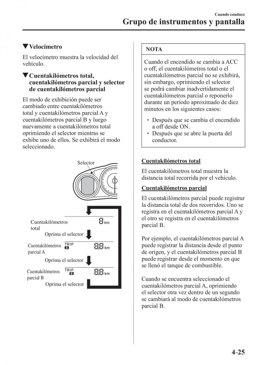 Mazda MX 5 Miata ND IV 4 manual del propietario / page 165