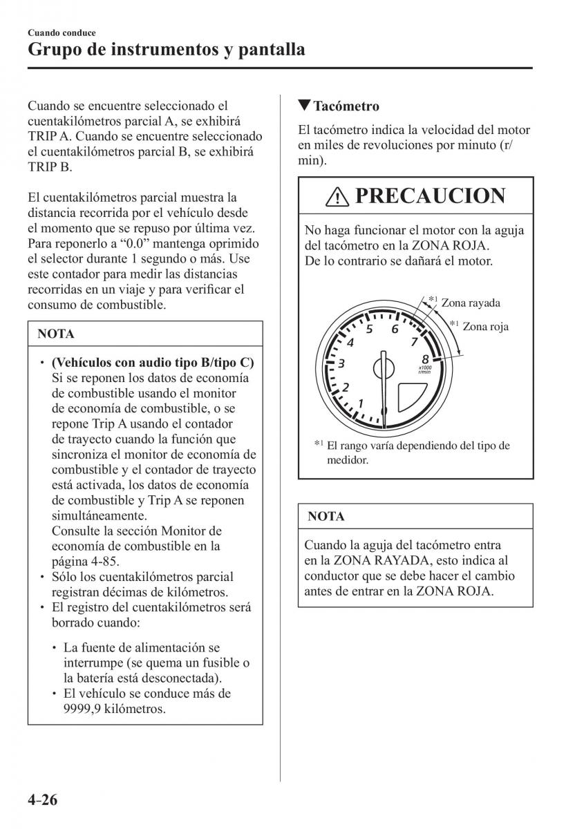 Mazda MX 5 Miata ND IV 4 manual del propietario / page 166