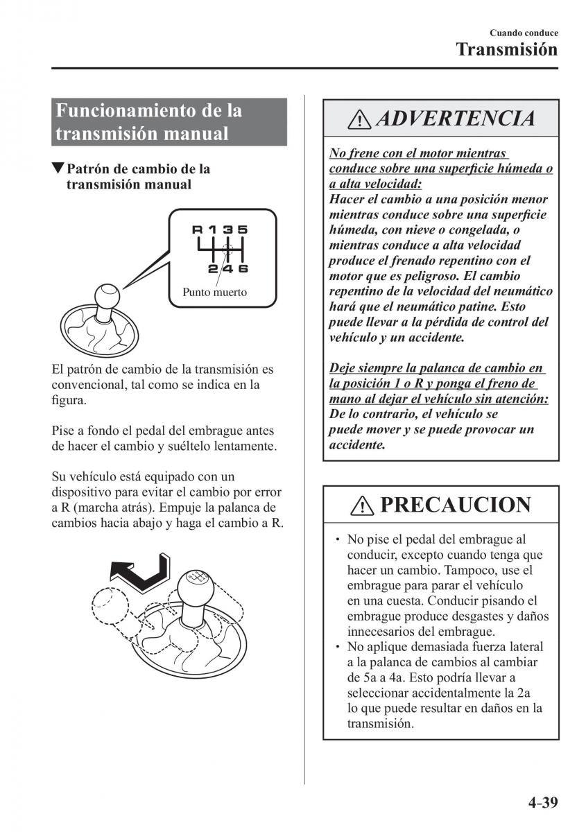 Mazda MX 5 Miata ND IV 4 manual del propietario / page 179