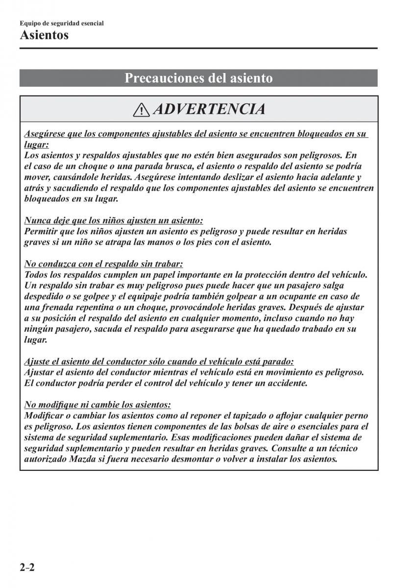 Mazda MX 5 Miata ND IV 4 manual del propietario / page 18