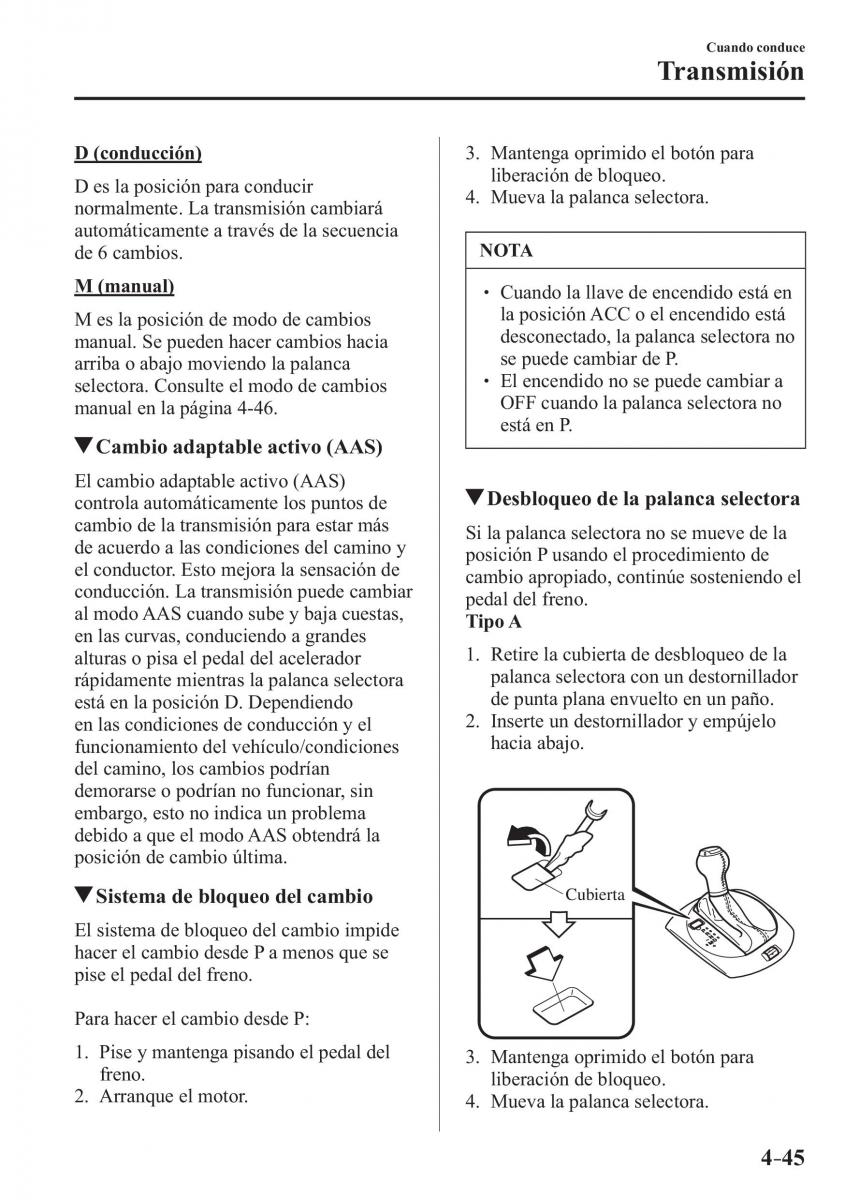 Mazda MX 5 Miata ND IV 4 manual del propietario / page 185