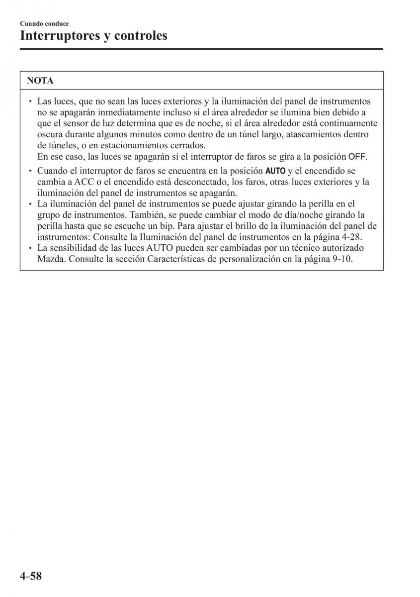 Mazda MX 5 Miata ND IV 4 manual del propietario / page 198