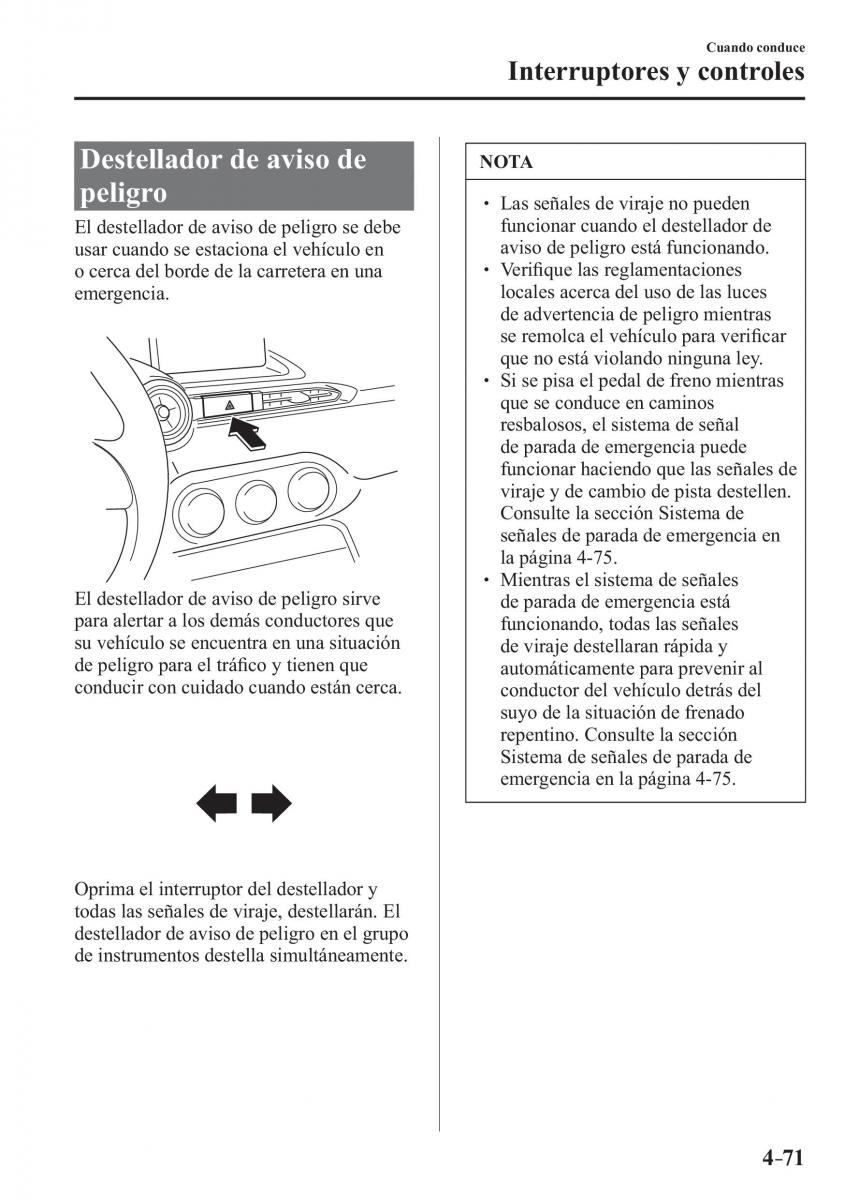 Mazda MX 5 Miata ND IV 4 manual del propietario / page 211