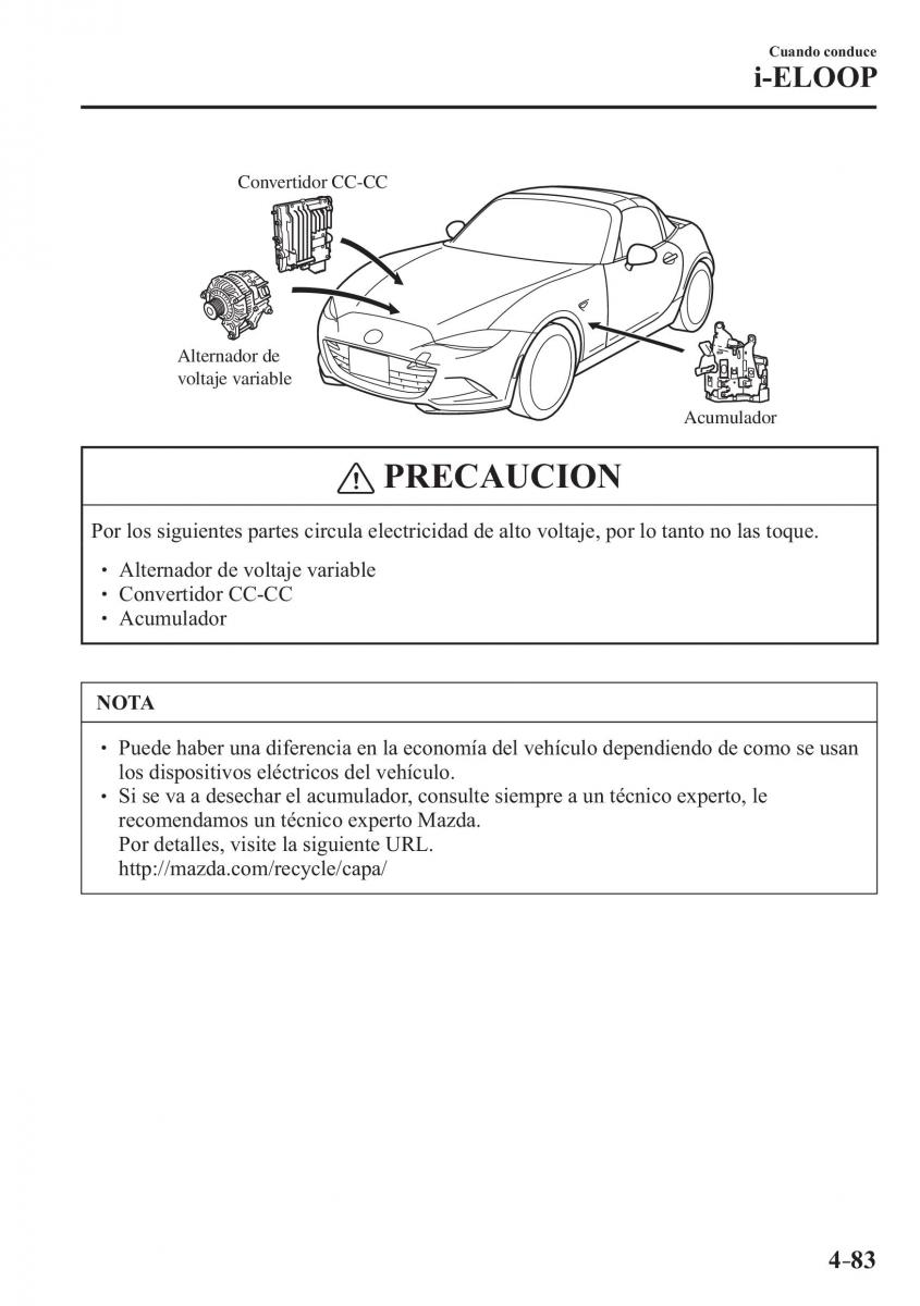 Mazda MX 5 Miata ND IV 4 manual del propietario / page 223