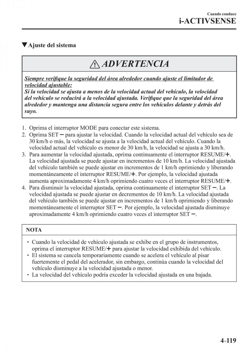 Mazda MX 5 Miata ND IV 4 manual del propietario / page 259