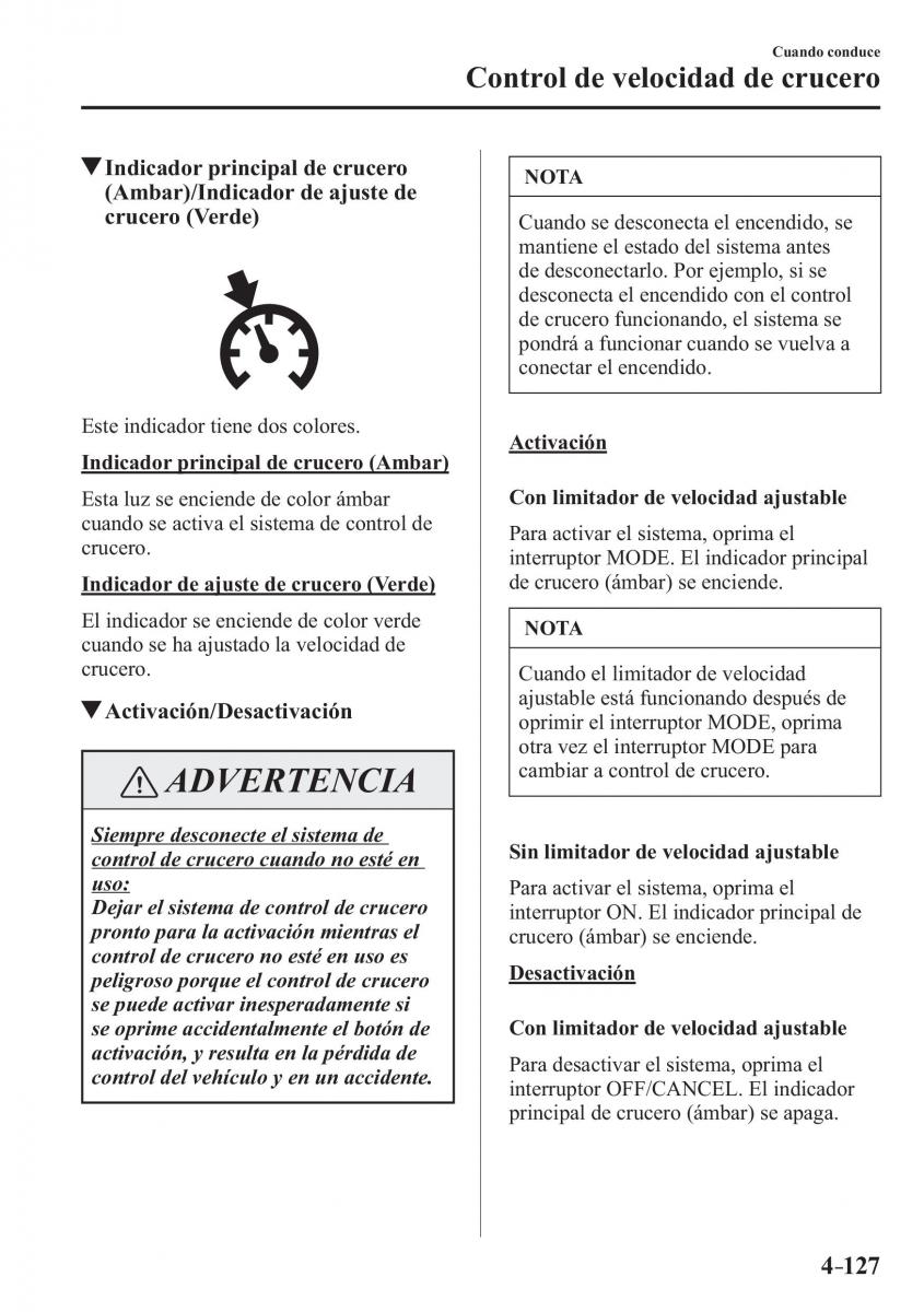 Mazda MX 5 Miata ND IV 4 manual del propietario / page 267