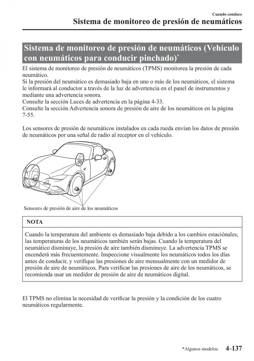 Mazda MX 5 Miata ND IV 4 manual del propietario / page 277