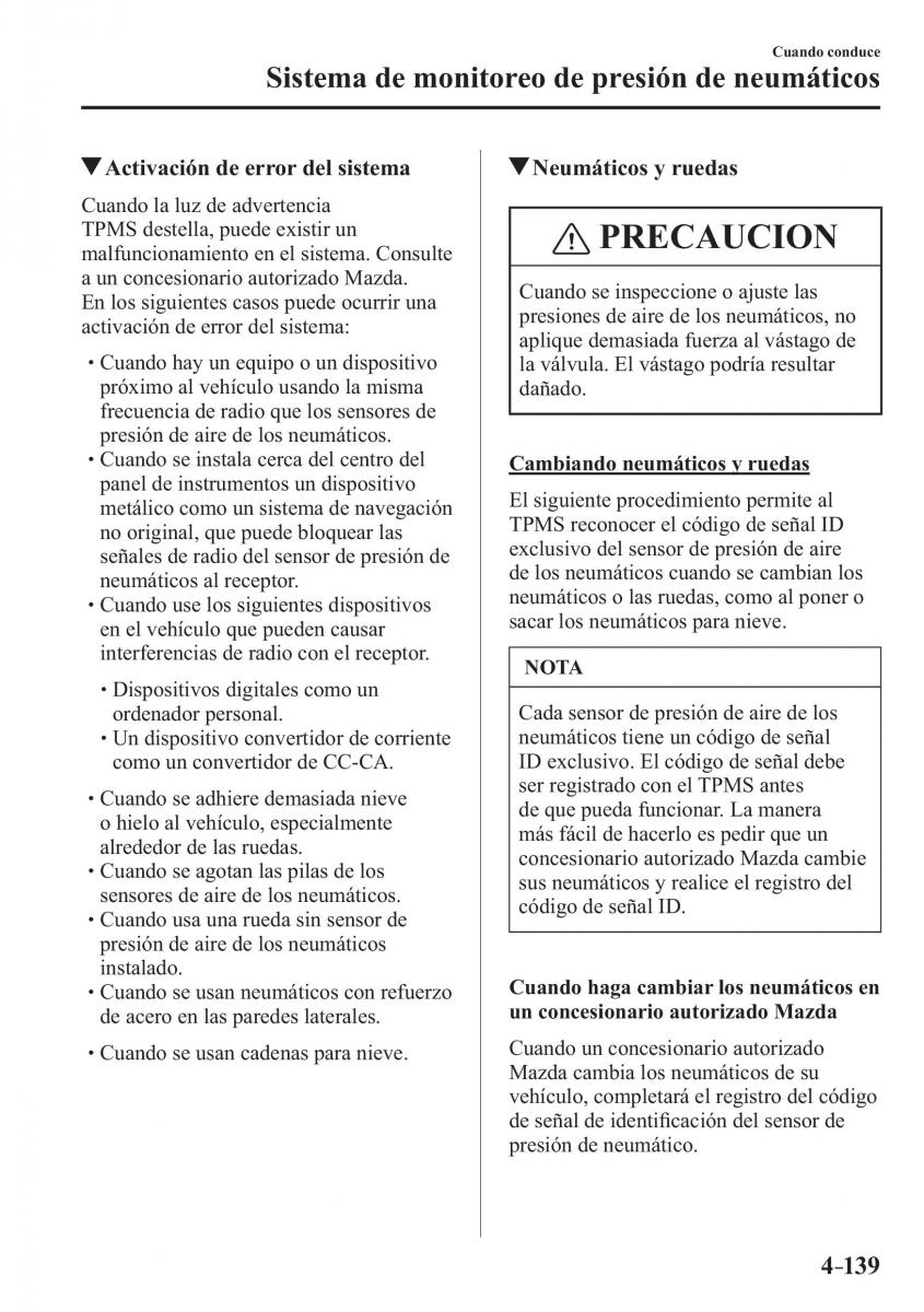 Mazda MX 5 Miata ND IV 4 manual del propietario / page 279