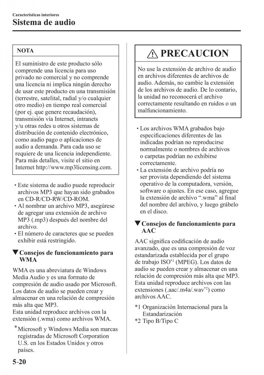 Mazda MX 5 Miata ND IV 4 manual del propietario / page 306