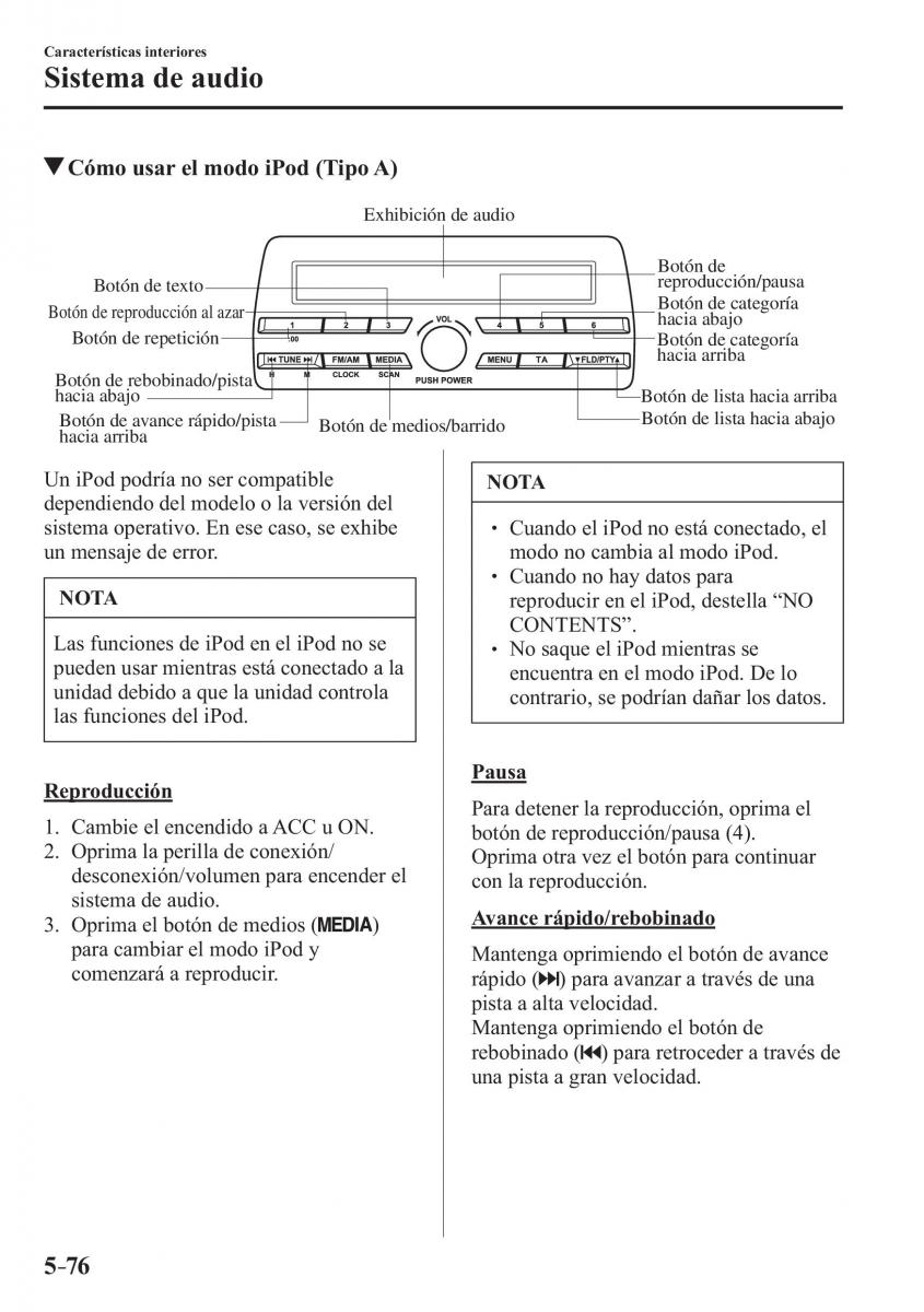 Mazda MX 5 Miata ND IV 4 manual del propietario / page 362