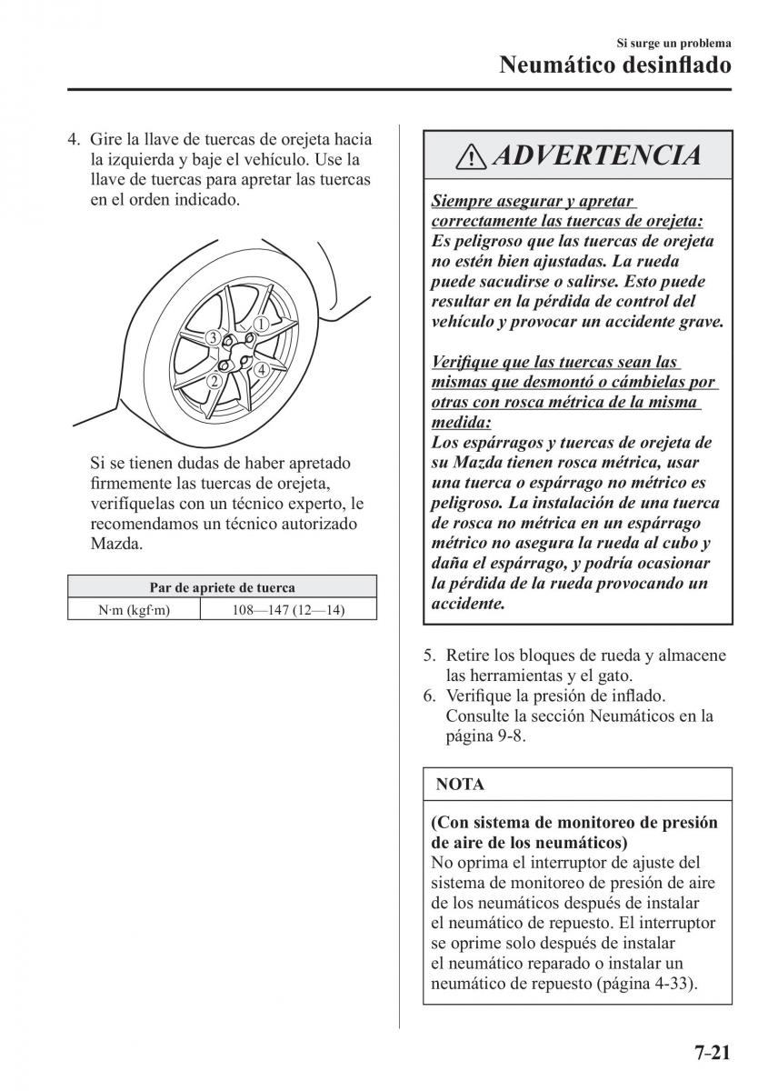 Mazda MX 5 Miata ND IV 4 manual del propietario / page 507