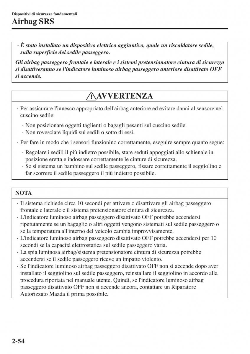 Mazda MX 5 Miata ND IV 4 manuale del proprietario / page 71