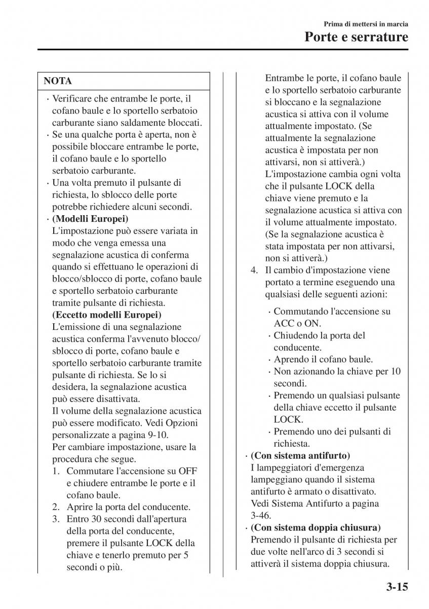 Mazda MX 5 Miata ND IV 4 manuale del proprietario / page 92