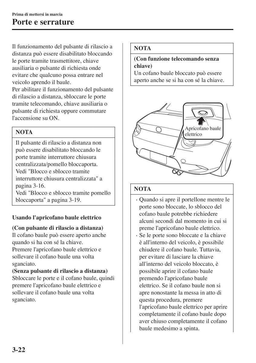 Mazda MX 5 Miata ND IV 4 manuale del proprietario / page 99