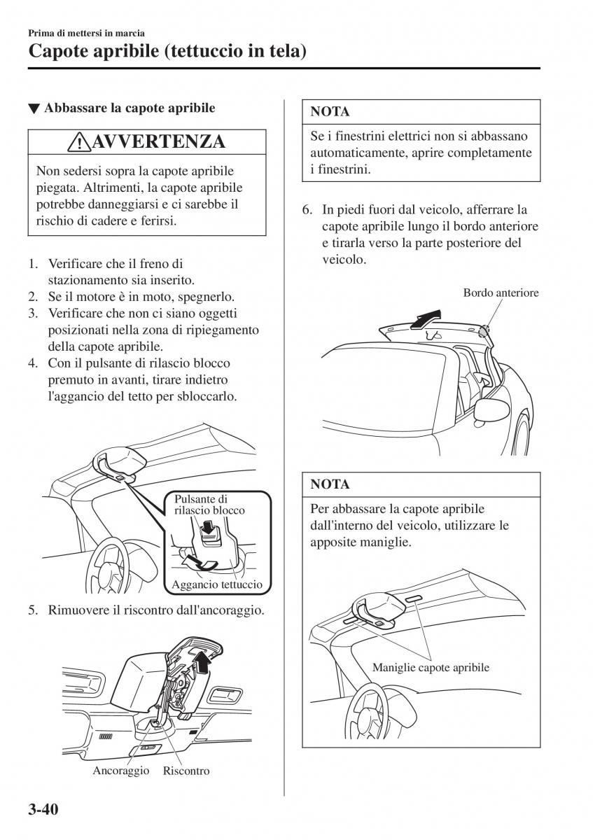 Mazda MX 5 Miata ND IV 4 manuale del proprietario / page 117