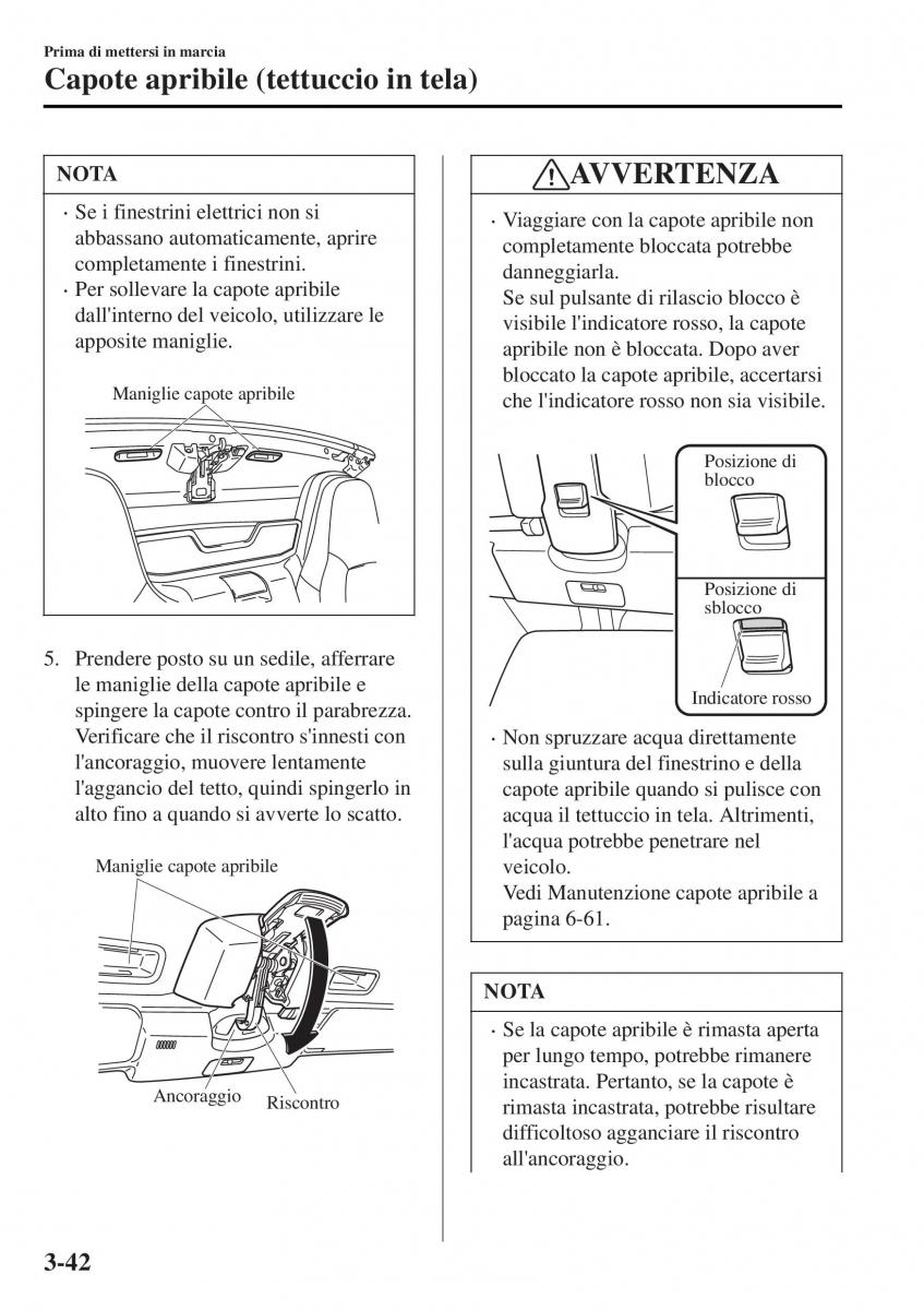 Mazda MX 5 Miata ND IV 4 manuale del proprietario / page 119