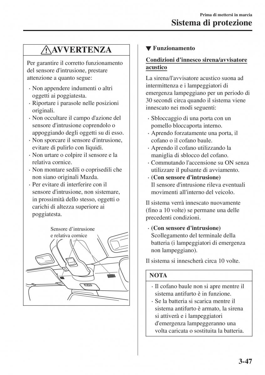 Mazda MX 5 Miata ND IV 4 manuale del proprietario / page 124