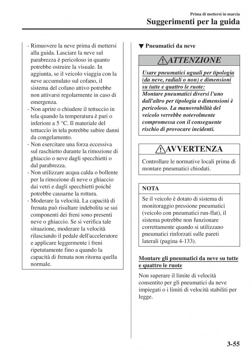 Mazda MX 5 Miata ND IV 4 manuale del proprietario / page 132