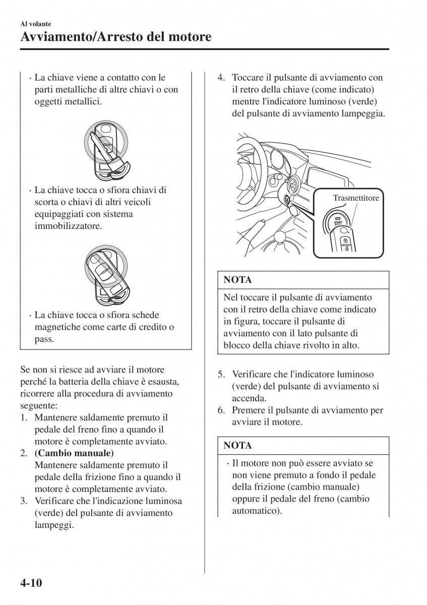 Mazda MX 5 Miata ND IV 4 manuale del proprietario / page 145