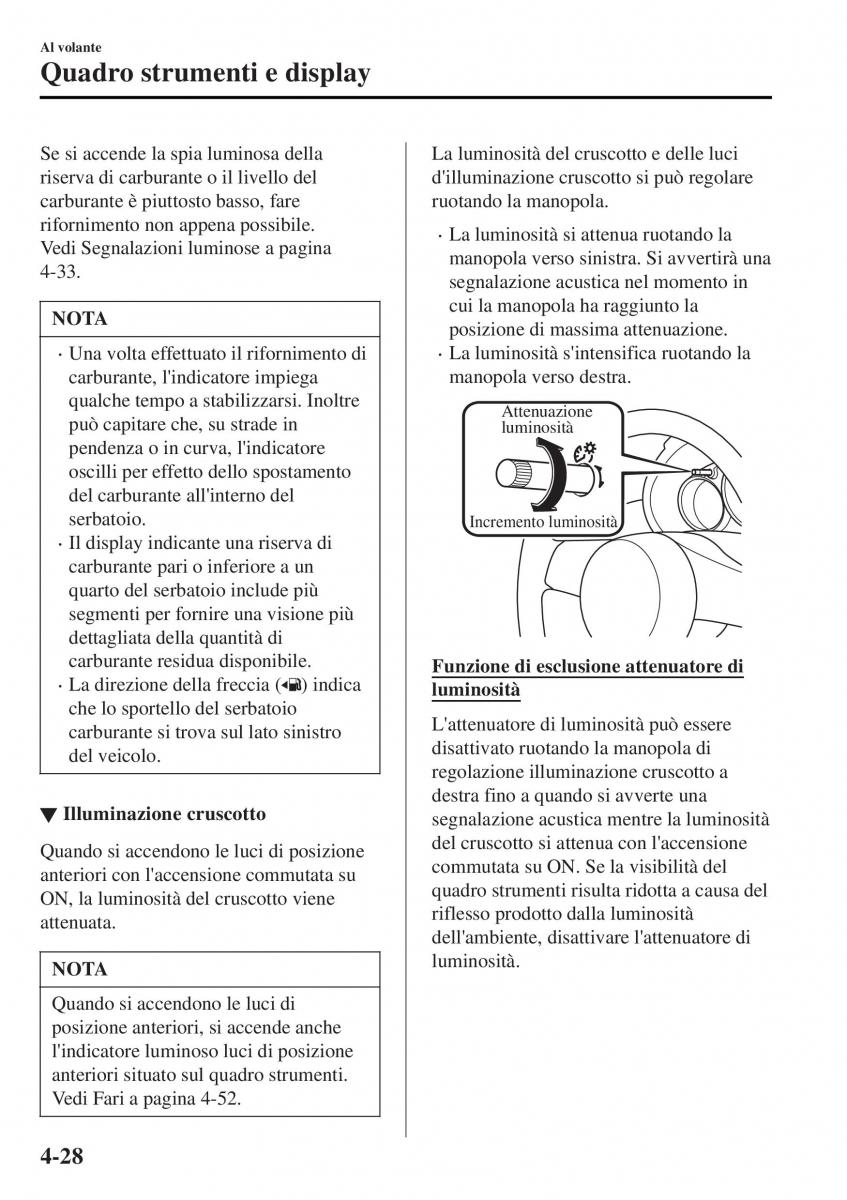 Mazda MX 5 Miata ND IV 4 manuale del proprietario / page 163