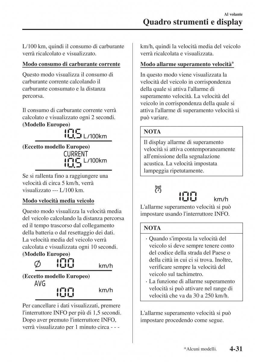 Mazda MX 5 Miata ND IV 4 manuale del proprietario / page 166