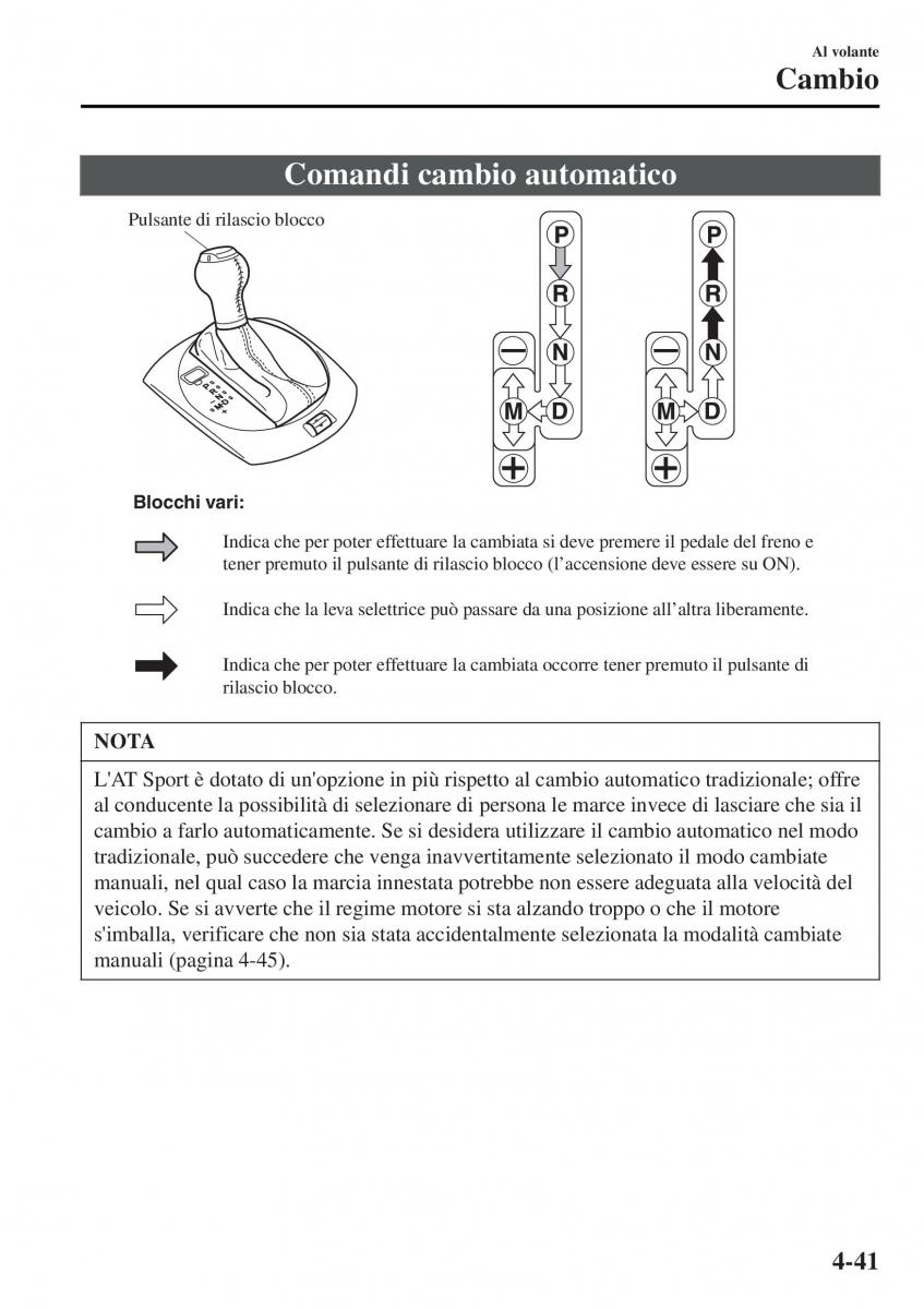 Mazda MX 5 Miata ND IV 4 manuale del proprietario / page 176