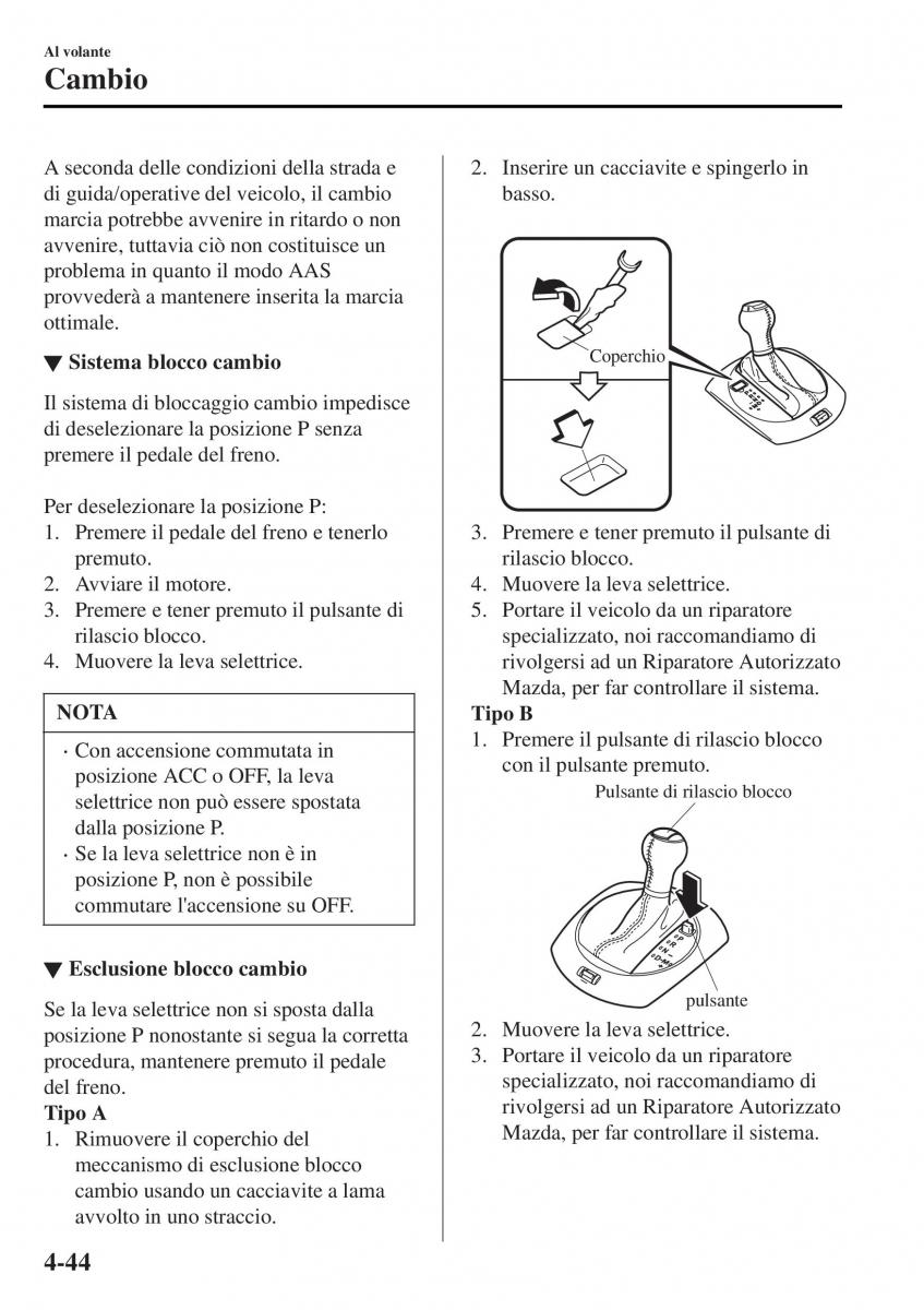 Mazda MX 5 Miata ND IV 4 manuale del proprietario / page 179