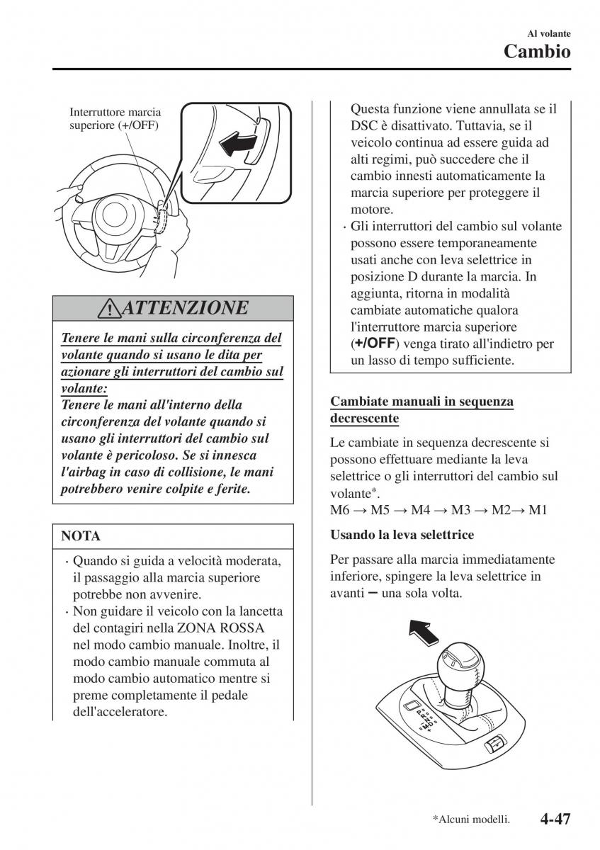 Mazda MX 5 Miata ND IV 4 manuale del proprietario / page 182