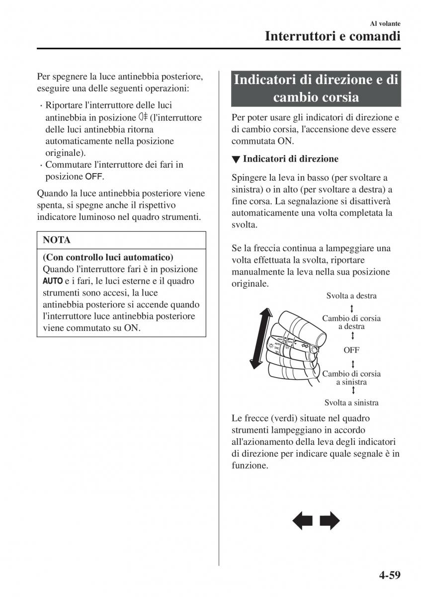 Mazda MX 5 Miata ND IV 4 manuale del proprietario / page 194