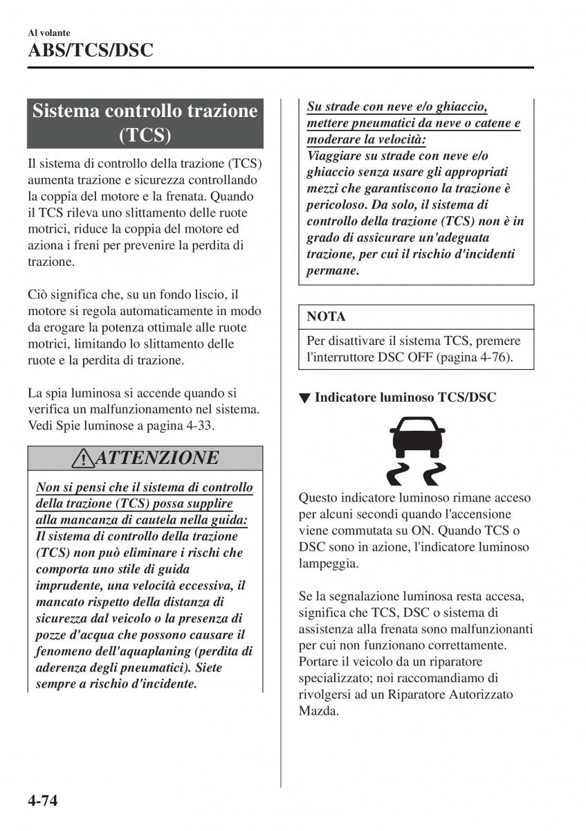 Mazda MX 5 Miata ND IV 4 manuale del proprietario / page 209