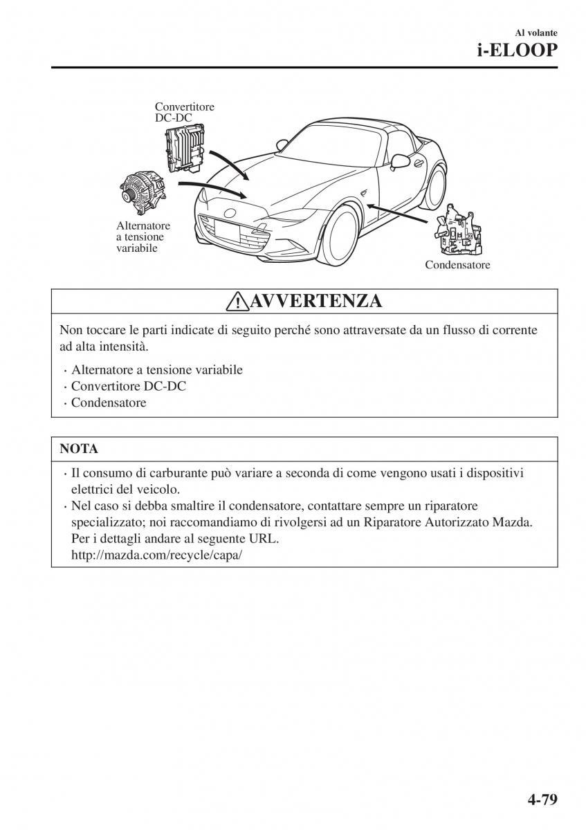 Mazda MX 5 Miata ND IV 4 manuale del proprietario / page 214