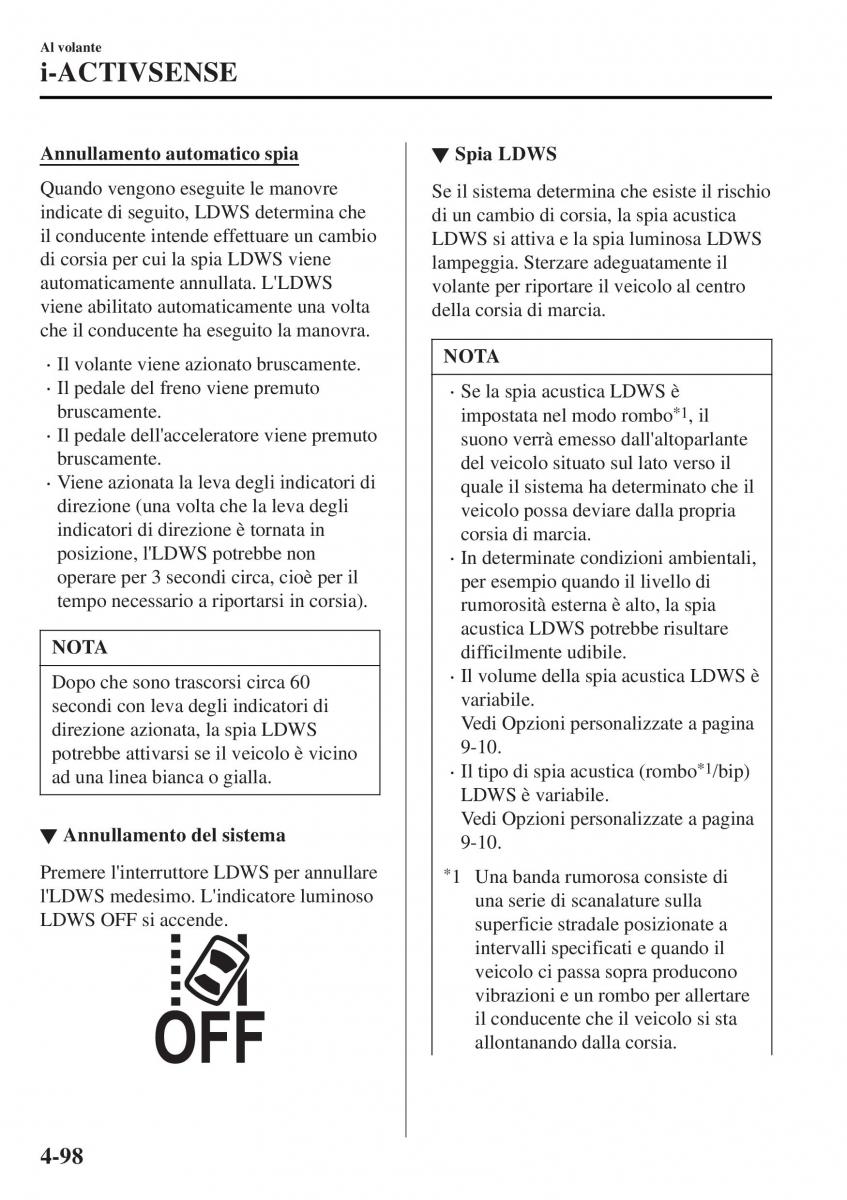 Mazda MX 5 Miata ND IV 4 manuale del proprietario / page 233