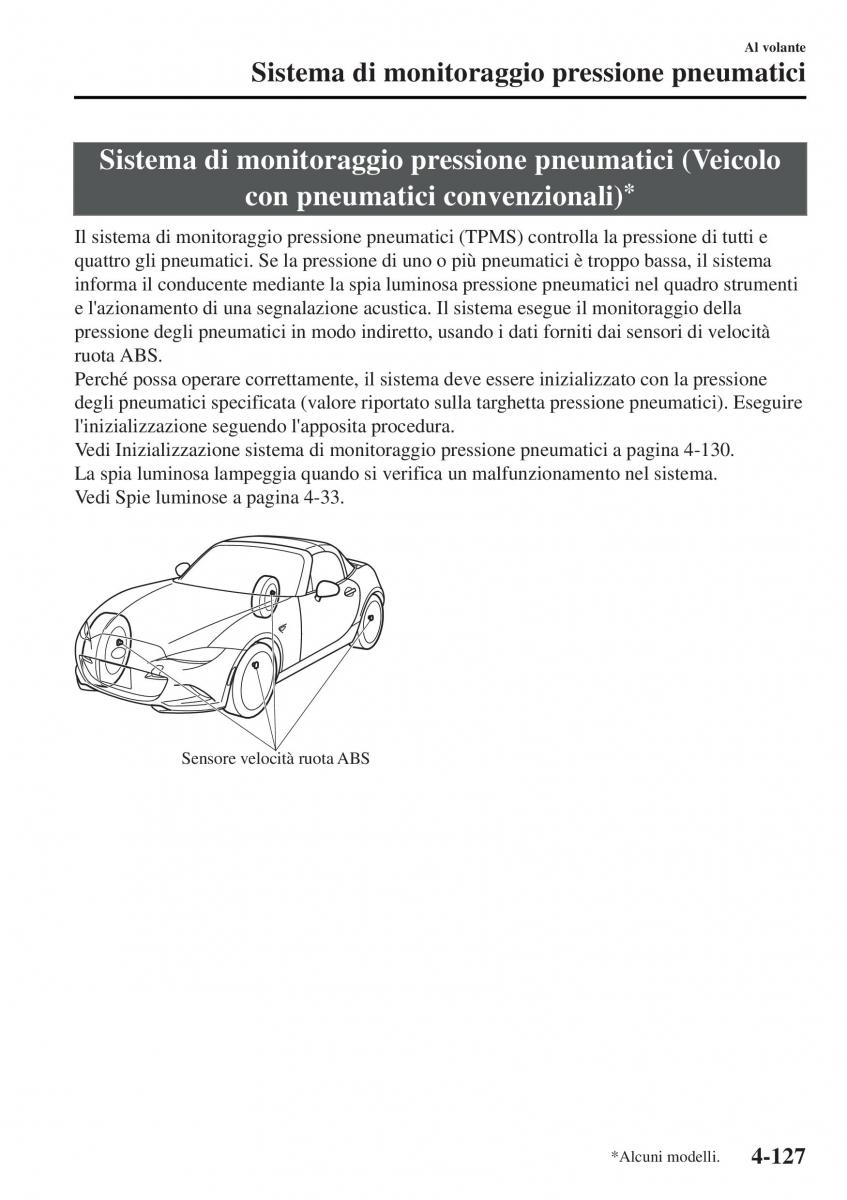 Mazda MX 5 Miata ND IV 4 manuale del proprietario / page 262