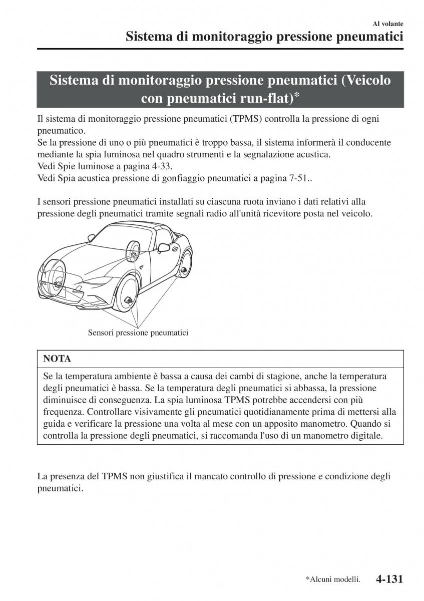 Mazda MX 5 Miata ND IV 4 manuale del proprietario / page 266