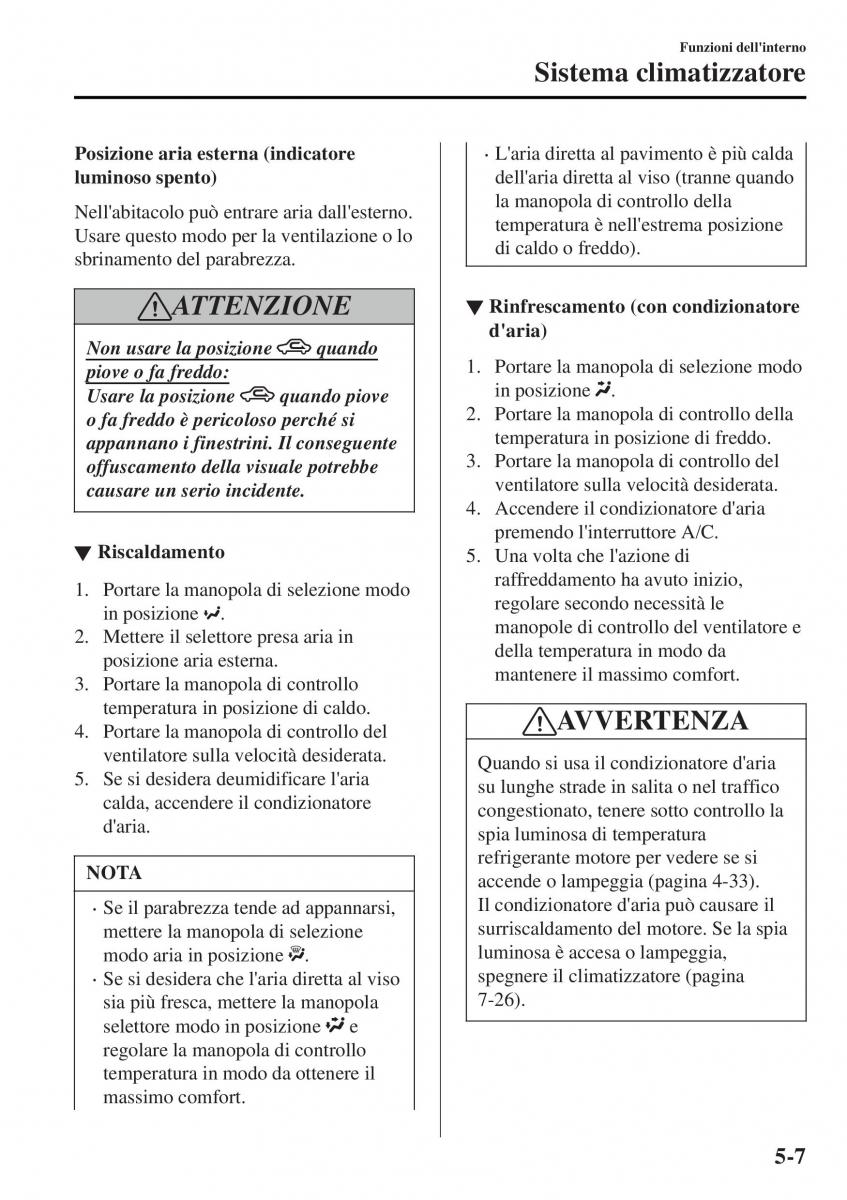 Mazda MX 5 Miata ND IV 4 manuale del proprietario / page 282