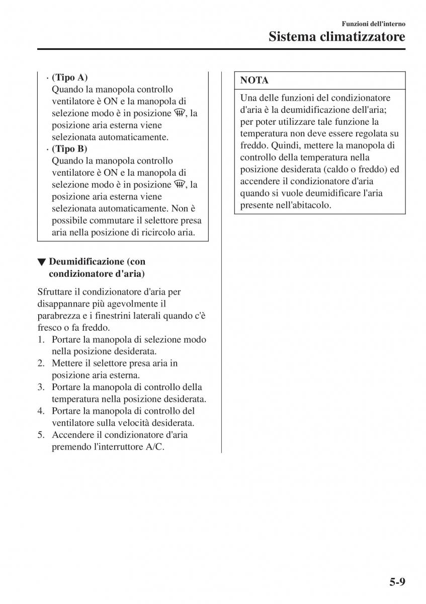 Mazda MX 5 Miata ND IV 4 manuale del proprietario / page 284