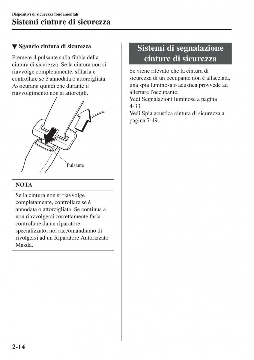 Mazda MX 5 Miata ND IV 4 manuale del proprietario / page 31