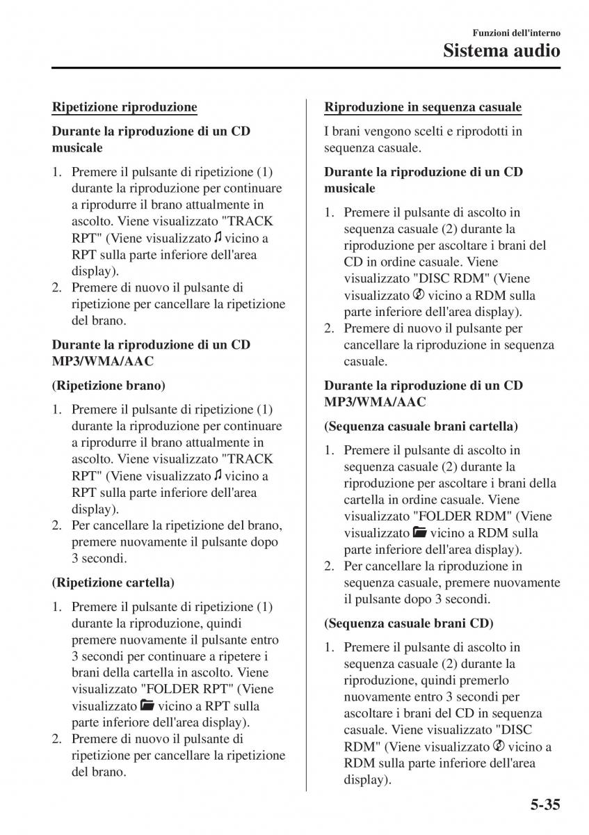 Mazda MX 5 Miata ND IV 4 manuale del proprietario / page 310