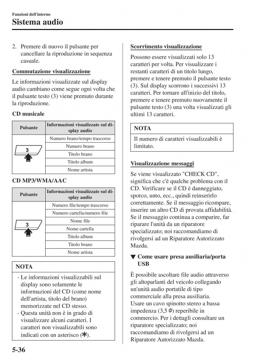 Mazda MX 5 Miata ND IV 4 manuale del proprietario / page 311