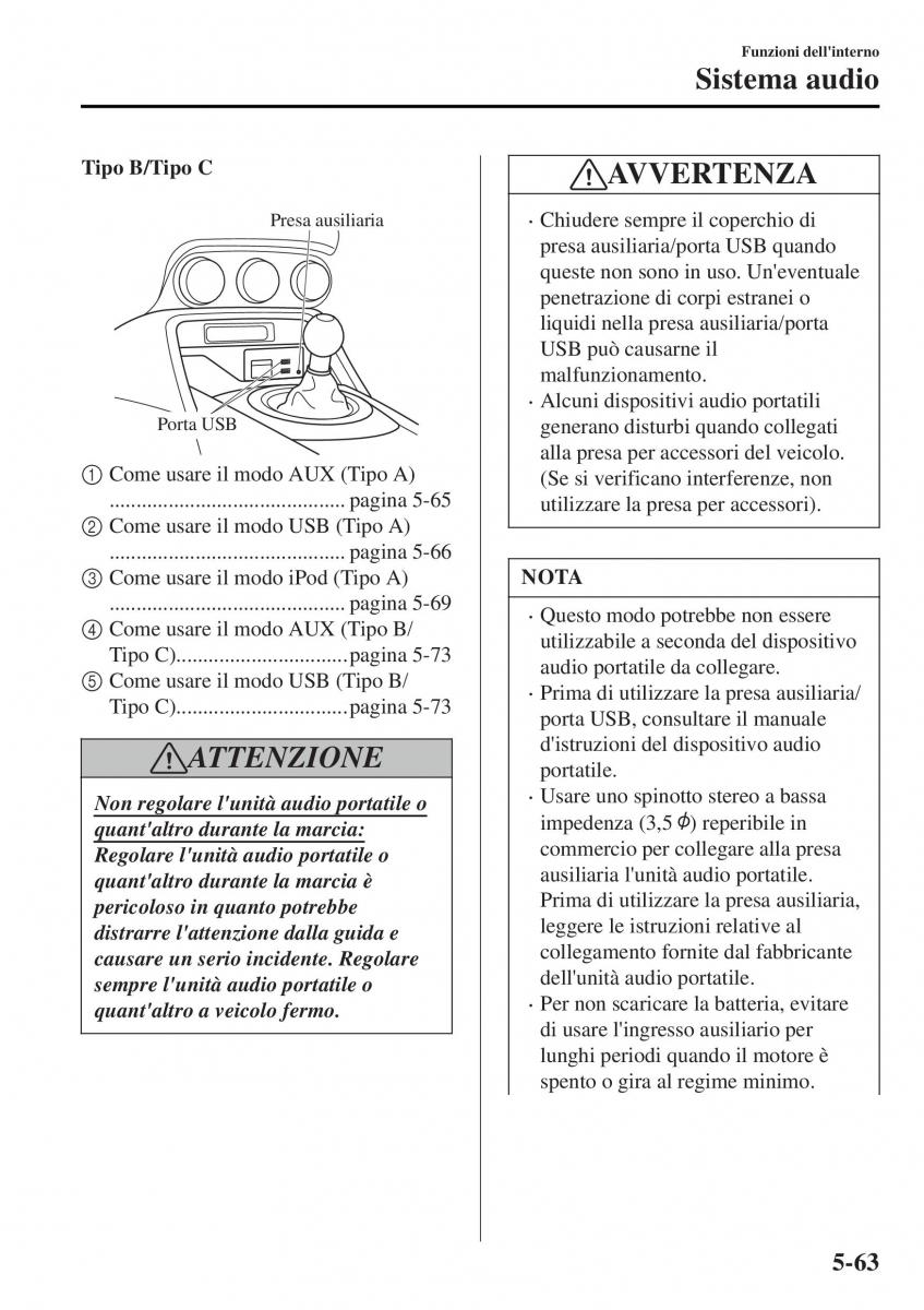 Mazda MX 5 Miata ND IV 4 manuale del proprietario / page 338