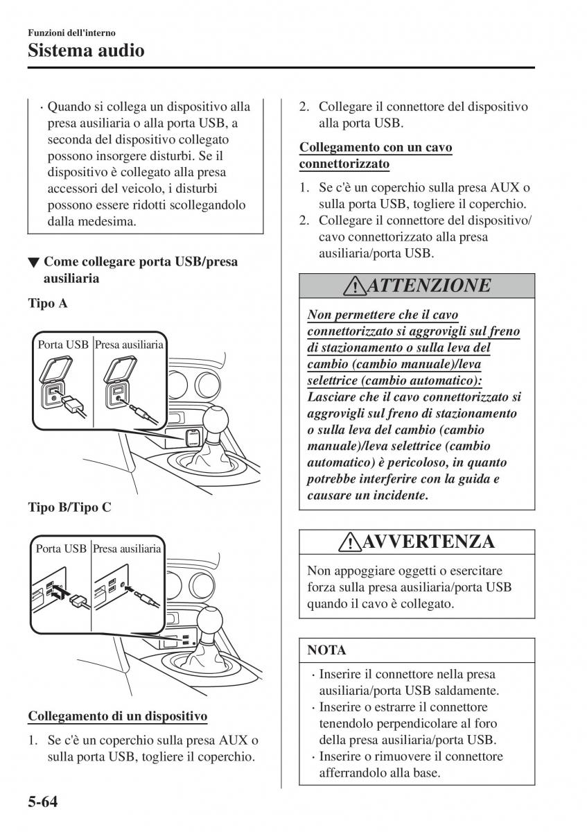 Mazda MX 5 Miata ND IV 4 manuale del proprietario / page 339