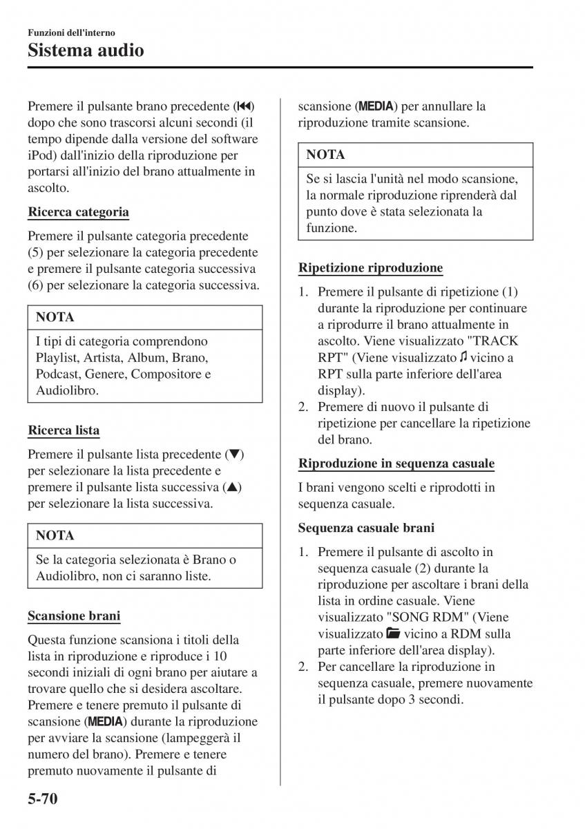 Mazda MX 5 Miata ND IV 4 manuale del proprietario / page 345