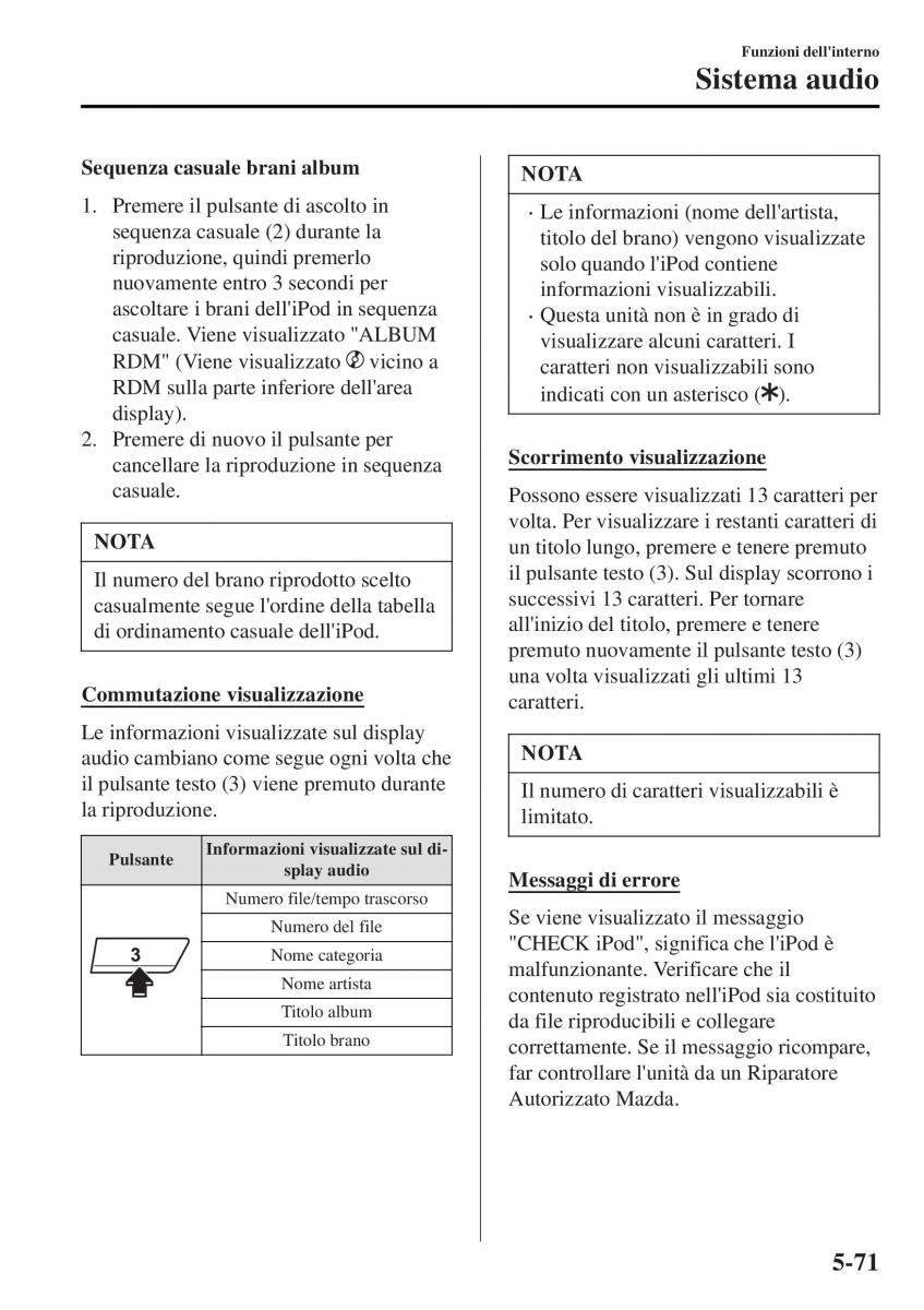 Mazda MX 5 Miata ND IV 4 manuale del proprietario / page 346