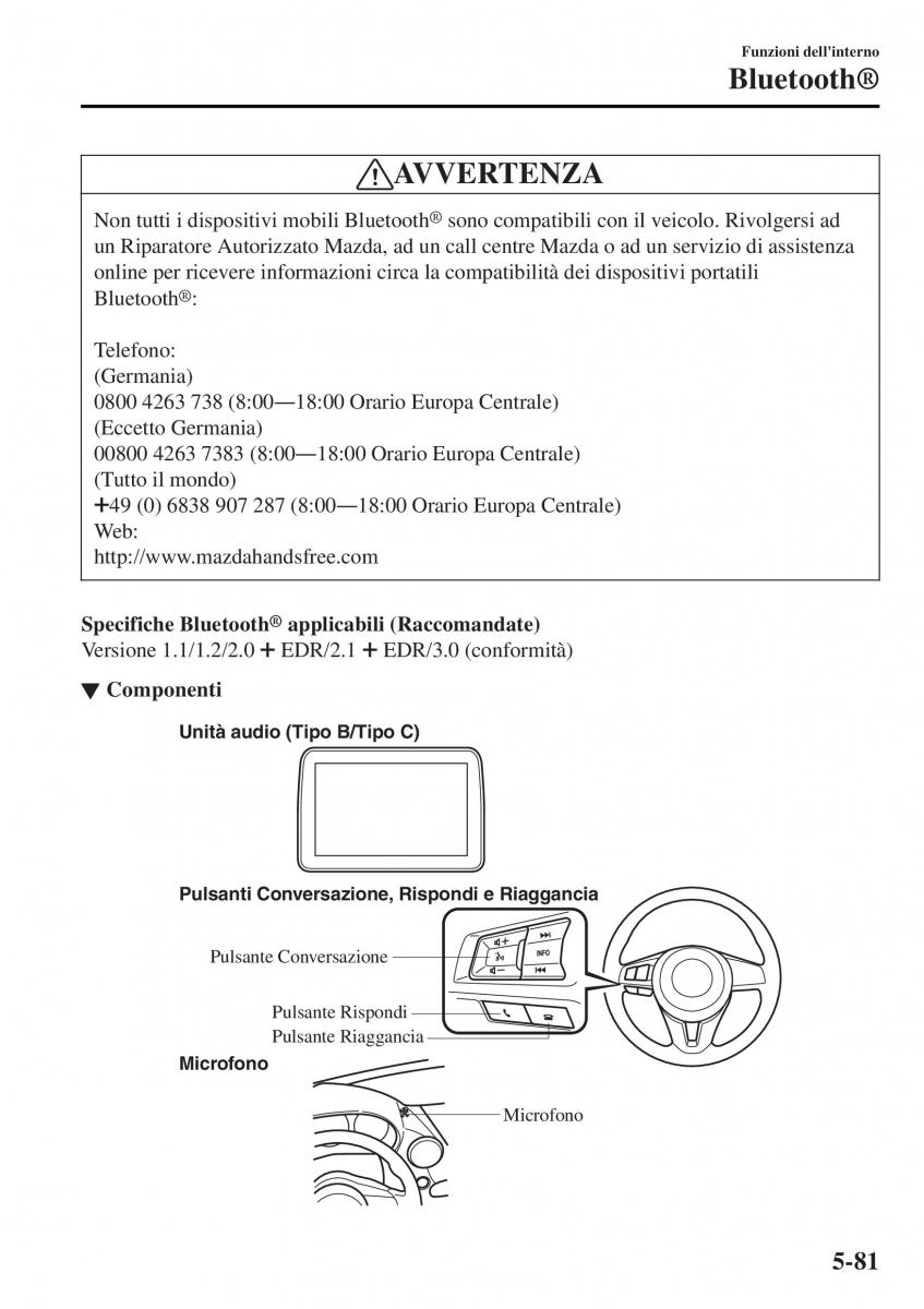 Mazda MX 5 Miata ND IV 4 manuale del proprietario / page 356