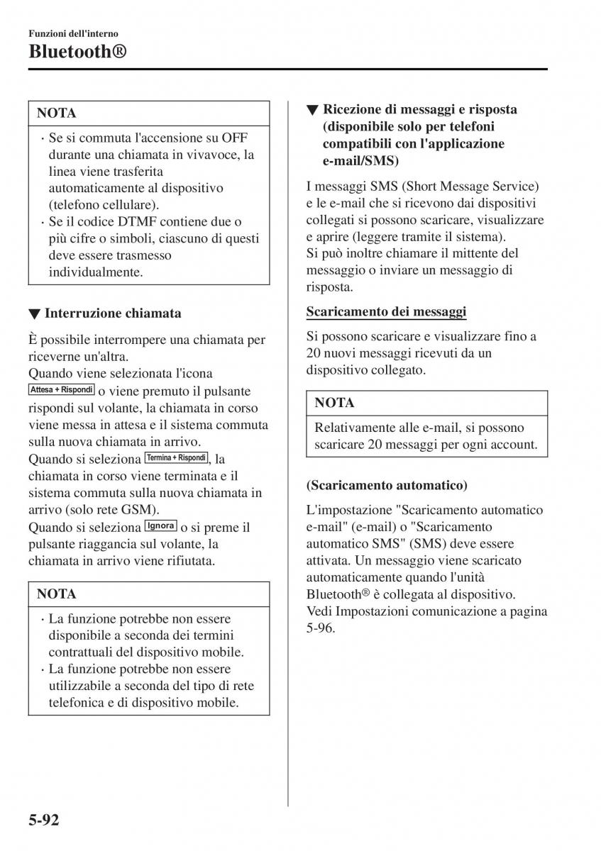 Mazda MX 5 Miata ND IV 4 manuale del proprietario / page 367