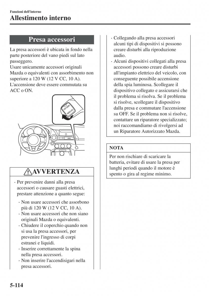 Mazda MX 5 Miata ND IV 4 manuale del proprietario / page 389