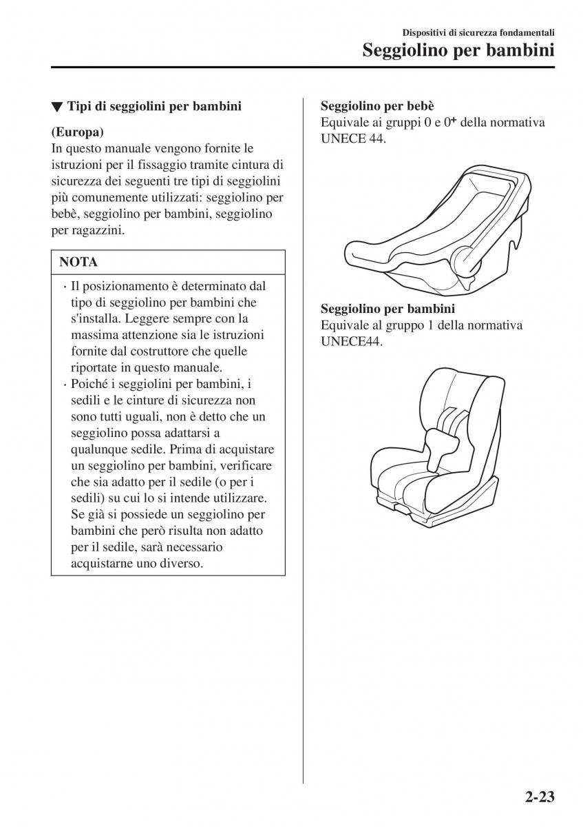 Mazda MX 5 Miata ND IV 4 manuale del proprietario / page 40