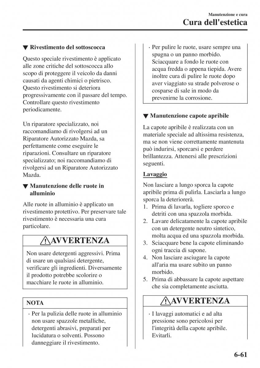 Mazda MX 5 Miata ND IV 4 manuale del proprietario / page 458