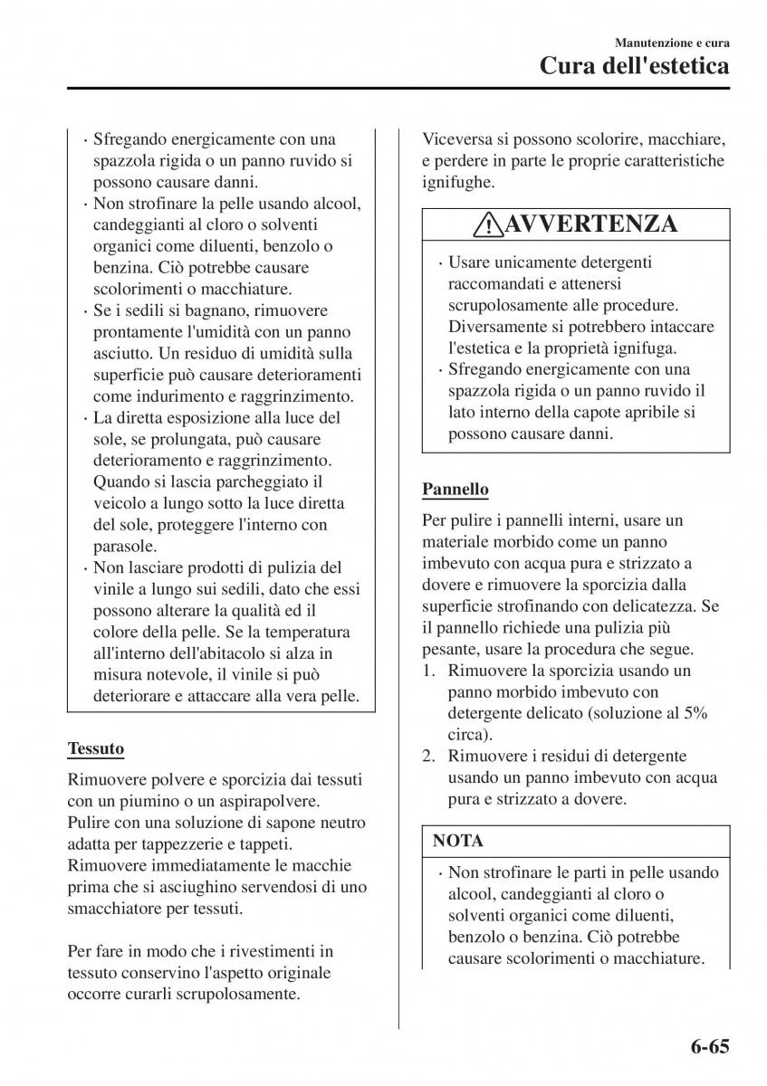 Mazda MX 5 Miata ND IV 4 manuale del proprietario / page 462