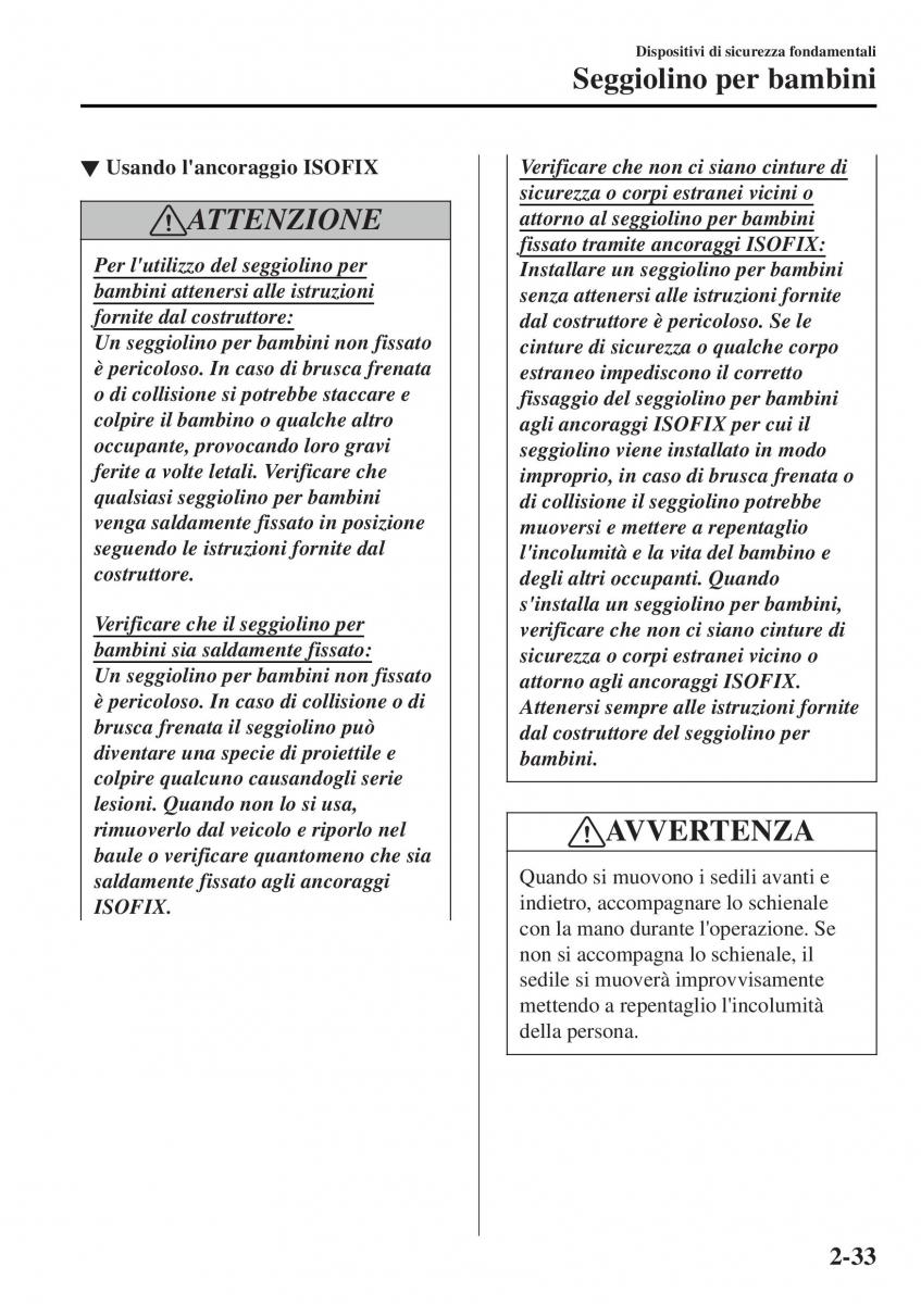 Mazda MX 5 Miata ND IV 4 manuale del proprietario / page 50